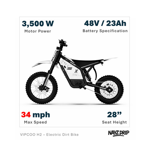 Vipcoo electric dirt bike - h2,