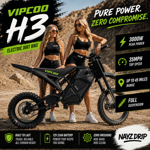 Vipcoo electric dirt bike - h3,